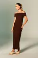 Vestido Ombro A Ombro Moleton