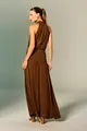 Vestido Gola Alta Drapeados