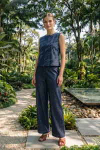 Calça Jeans Com Abotoamento