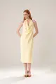 Vestido Frente Única Decote Degagê Cetim