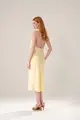 Vestido Frente Única Decote Degagê Cetim