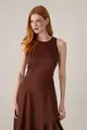 Vestido Assimetria Decote Alto