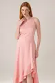 Vestido Assimetria Decote Alto