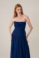 Vestido Festa Tomara Que Caia Drapeados Chiffon