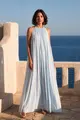 Vestido Festa Franzidos Chiffon