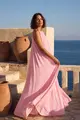 Vestido Festa Franzidos Chiffon