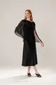 Vestido Alças Com Capa