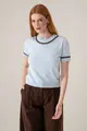 Blusa Tricot Mangas Curtas Detalhe