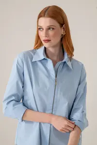 Camisa Com Zíper Frontal