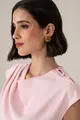 Blusa Detalhes Pregas E Botões