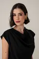 Blusa Detalhes Pregas E Botões