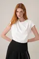 Blusa Detalhes Pregas E Botões