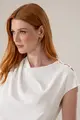 Blusa Detalhes Pregas E Botões