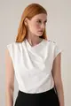 Blusa Detalhes Pregas E Botões