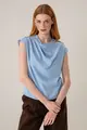 Blusa Detalhes Pregas E Botões