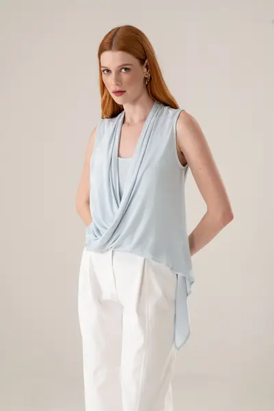 Blusa Transpasse Tricot