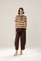 Blusa Tricot Listras Abotoamento