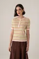 Blusa Tricot Listras Abotoamento