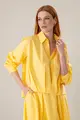 Blusa Mangas Longas Pregas Barra