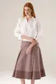 Blusa Mangas Longas Pregas Barra