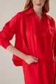 Blusa Mangas Longas Pregas Barra