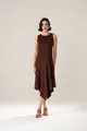 Vestido Com Assimetria Malha