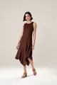 Vestido Com Assimetria Malha