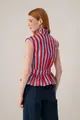 Blusa Listras Acinturada Franzidos