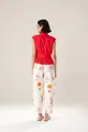 Calça Floral Com Bolsos