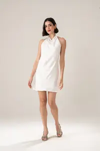 Vestido Frente Única Decote Degagê Cetim