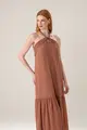 Vestido Amarração Franzidos Saia