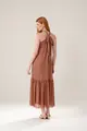 Vestido Amarração Franzidos Saia