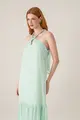 Vestido Amarração Franzidos Saia