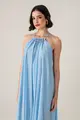 Vestido Detalhe Metal Decote